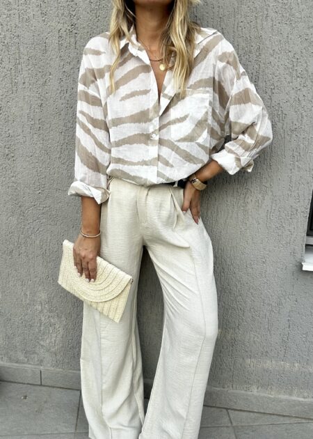 Zebra Shirt Beige
