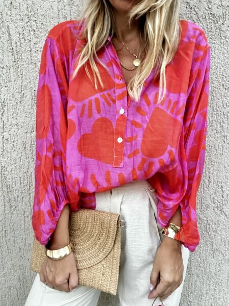 Heart Top Pink Orange