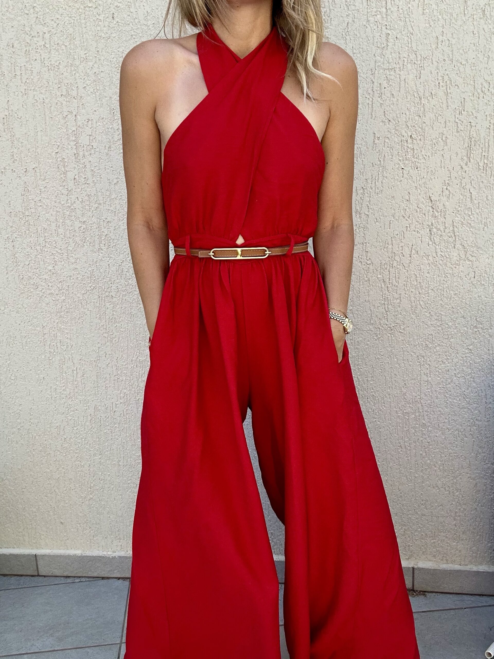 Selena Jumpsuit Red