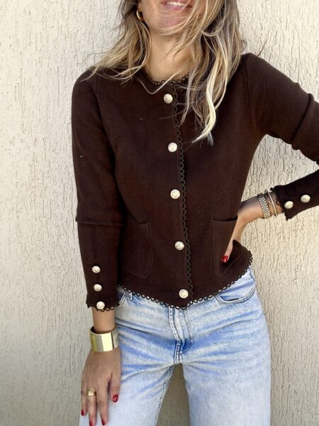 Charlie Cardigan Brown