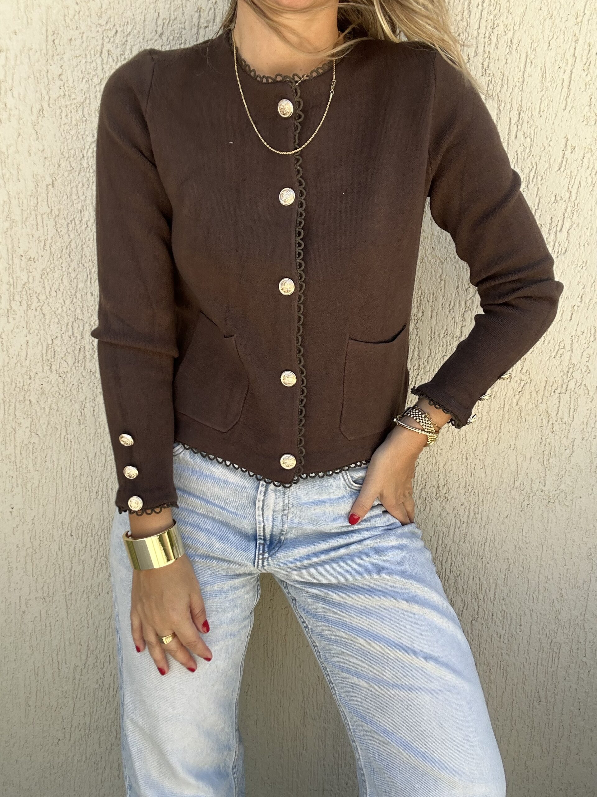 Charlie Cardigan Brown - Image 3