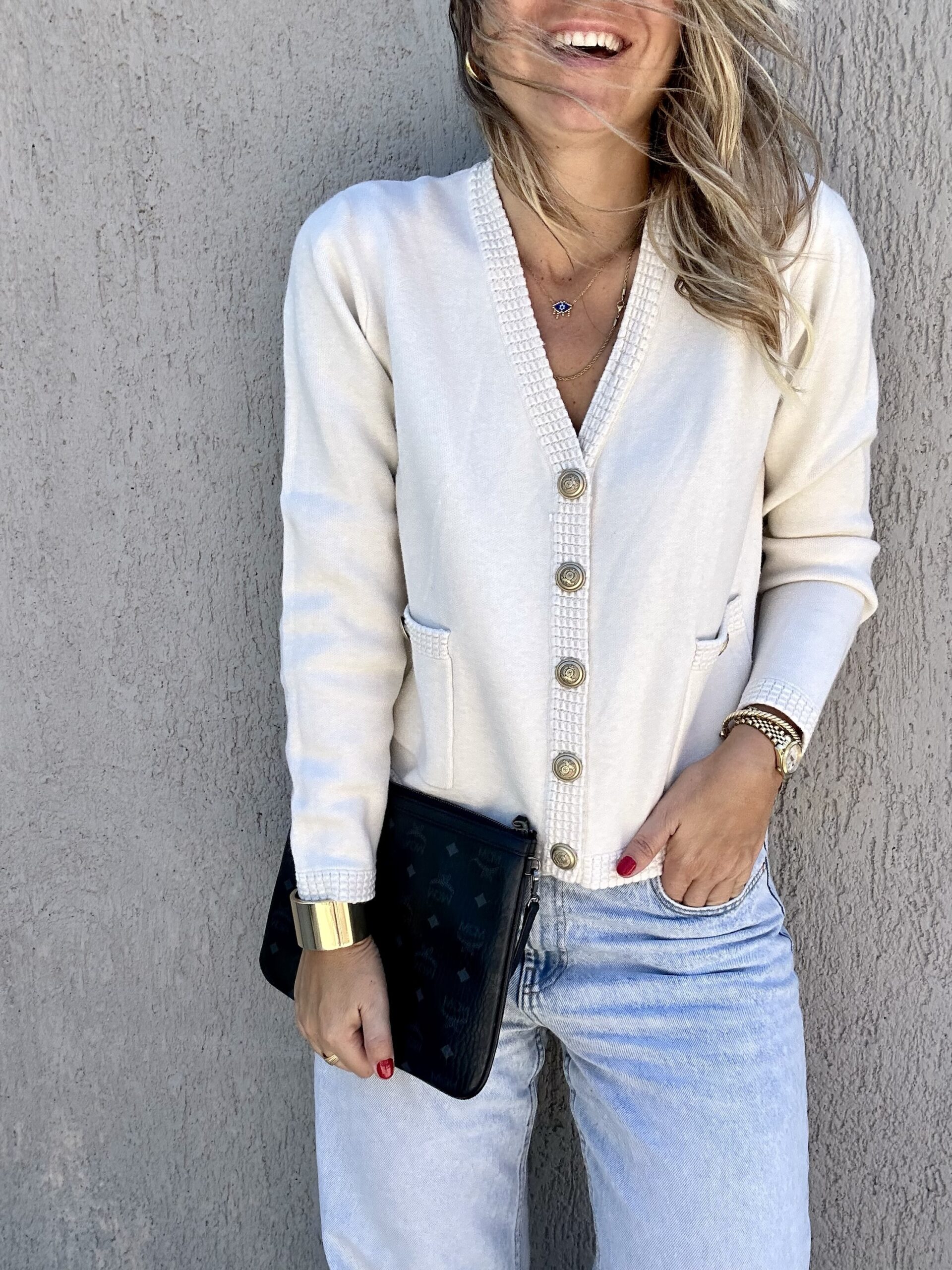Amelie Cream Cardigan - Image 4