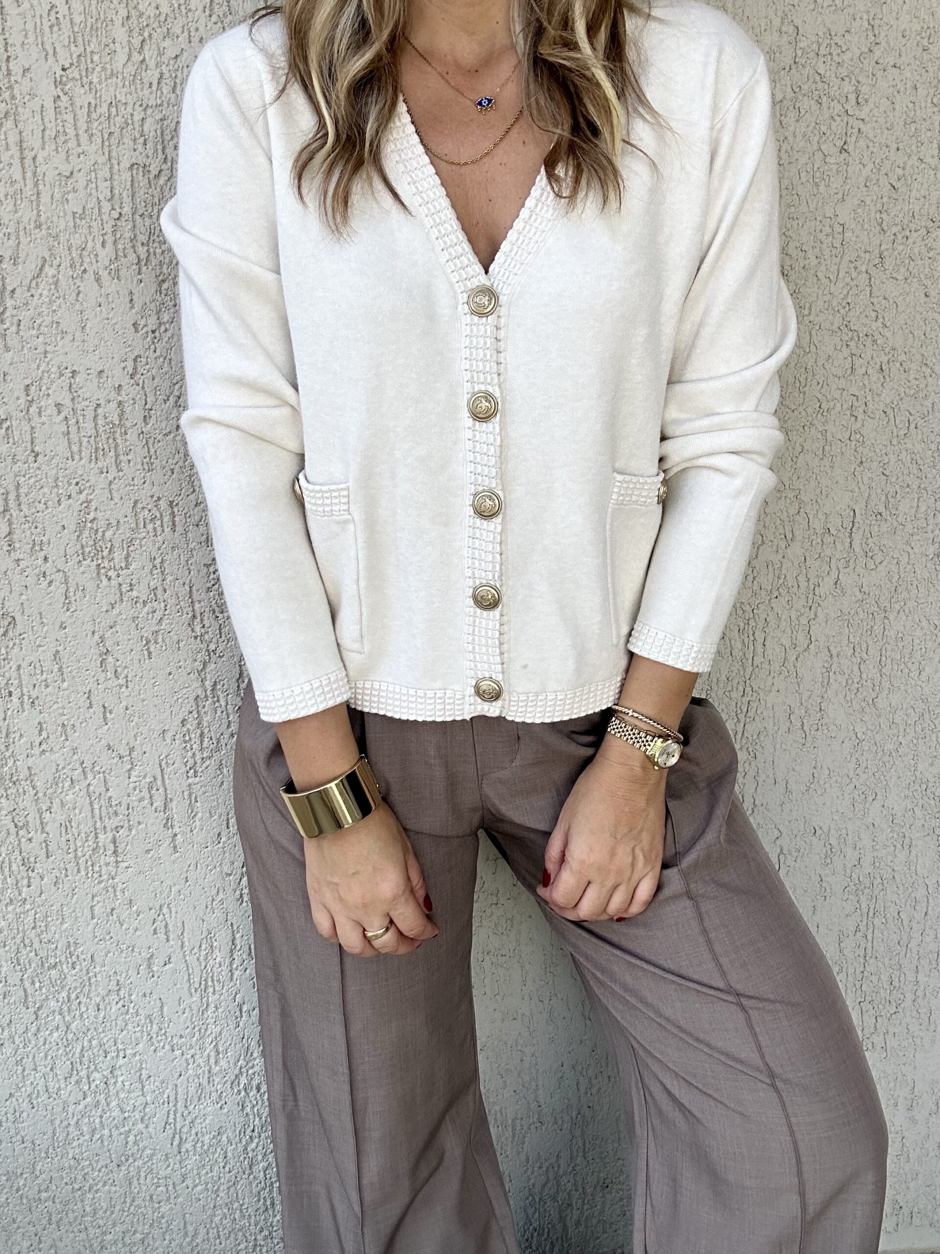 Amelie Cream Cardigan