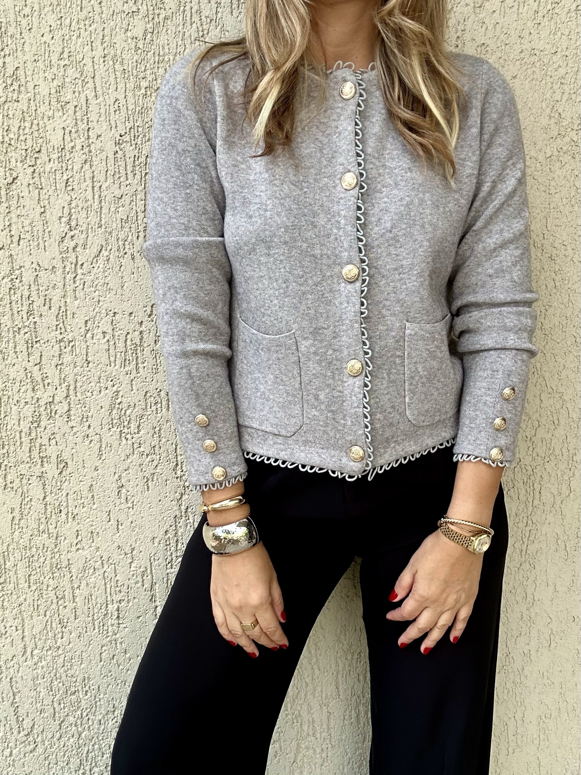 Charlie Cardigan Grey - Image 2