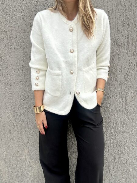 Adele Cardigan White