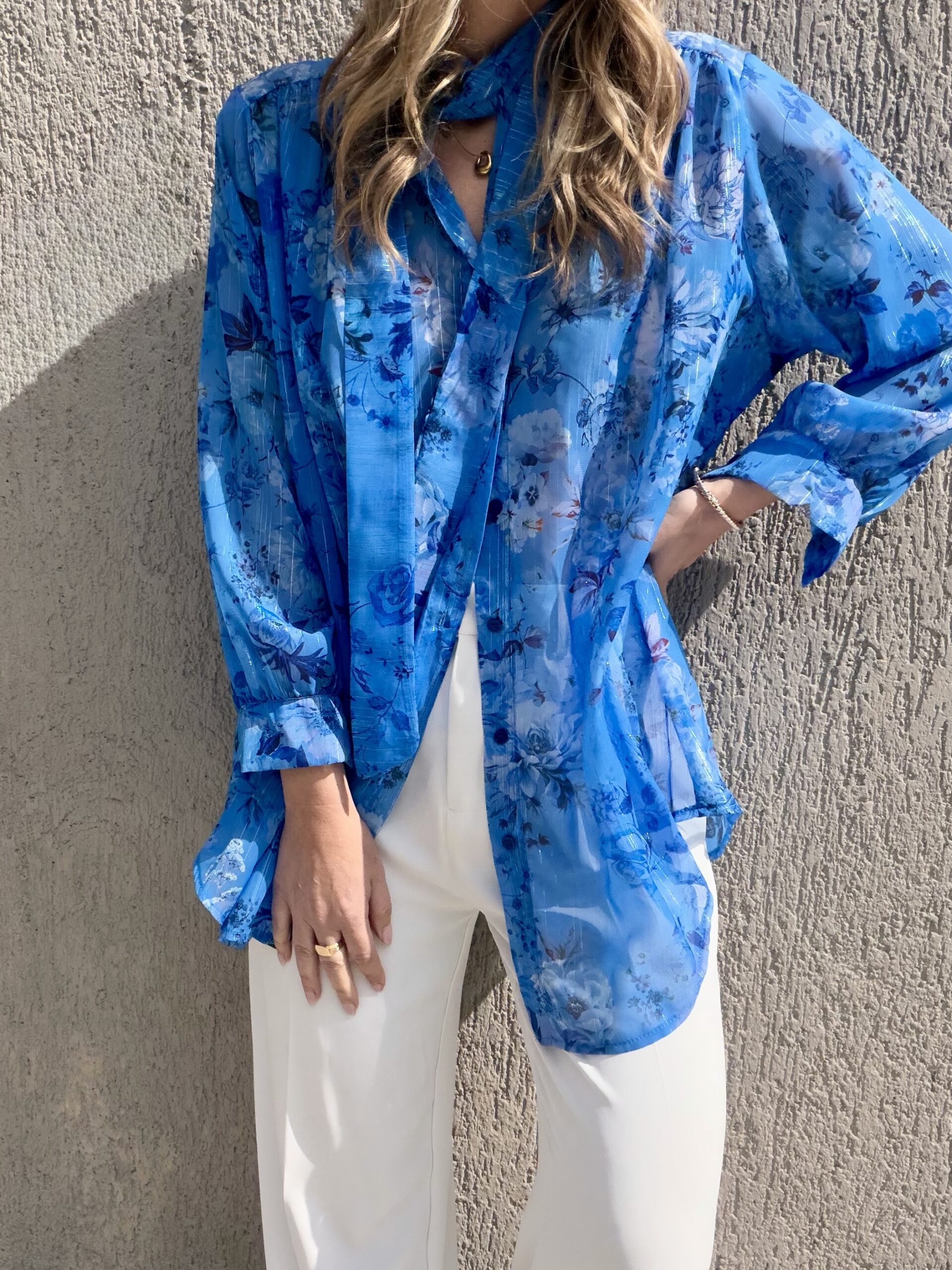 Ashley Shirt Dusty Blue - Image 4