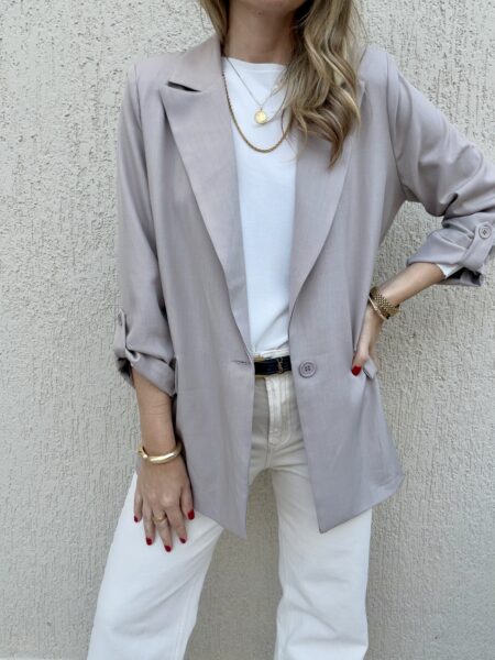 Lydia Blazer Light Grey