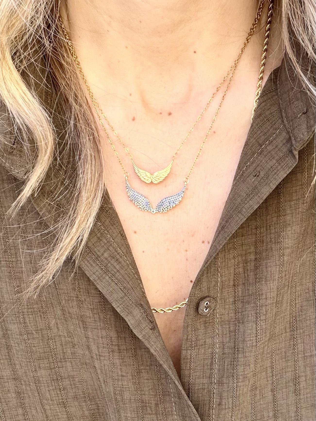 Angel Wings Blue Gold - Image 3