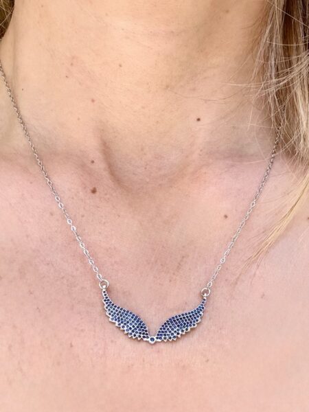 Angel Wings Blue Silver