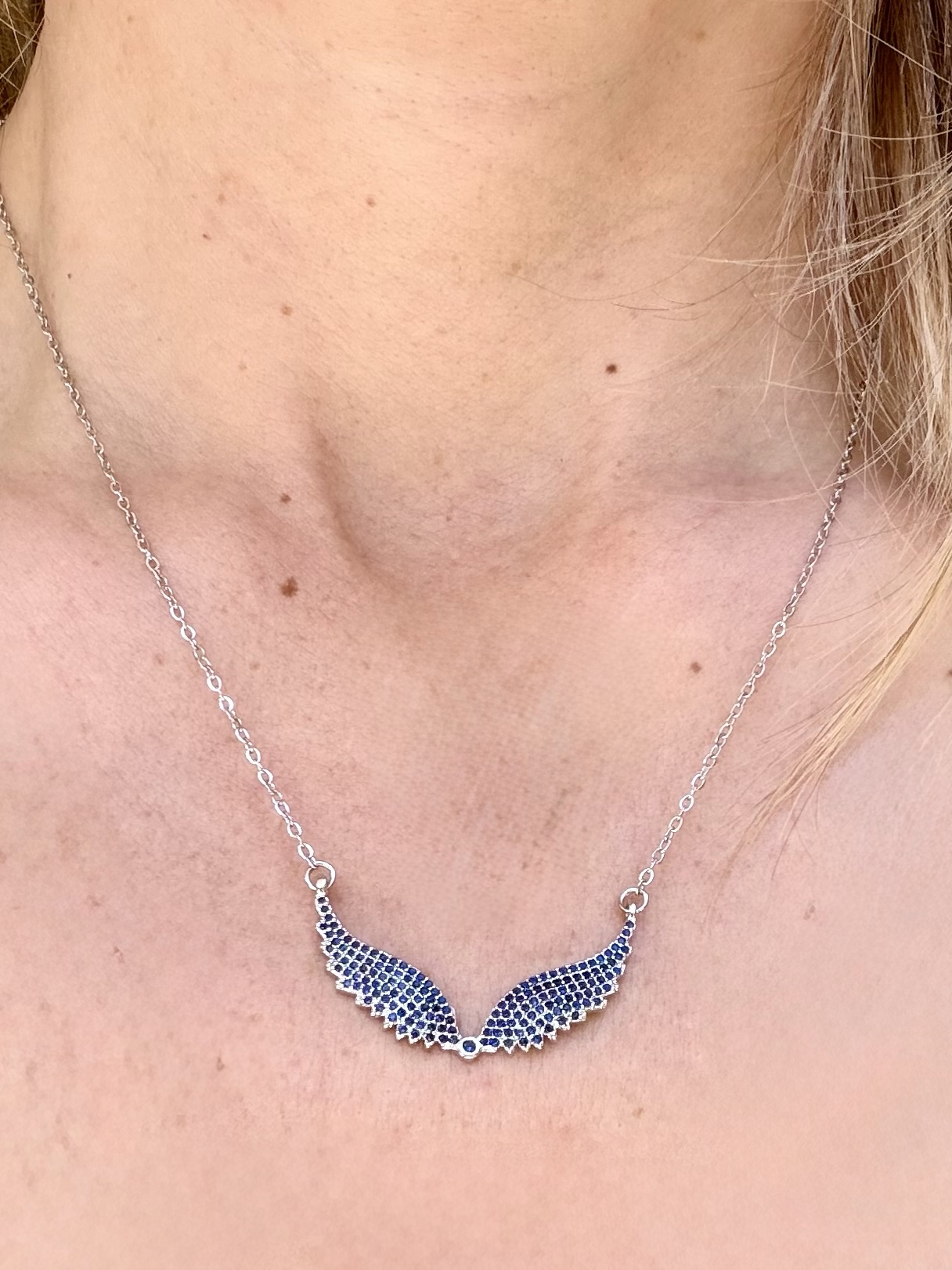 Angel Wings Blue Silver