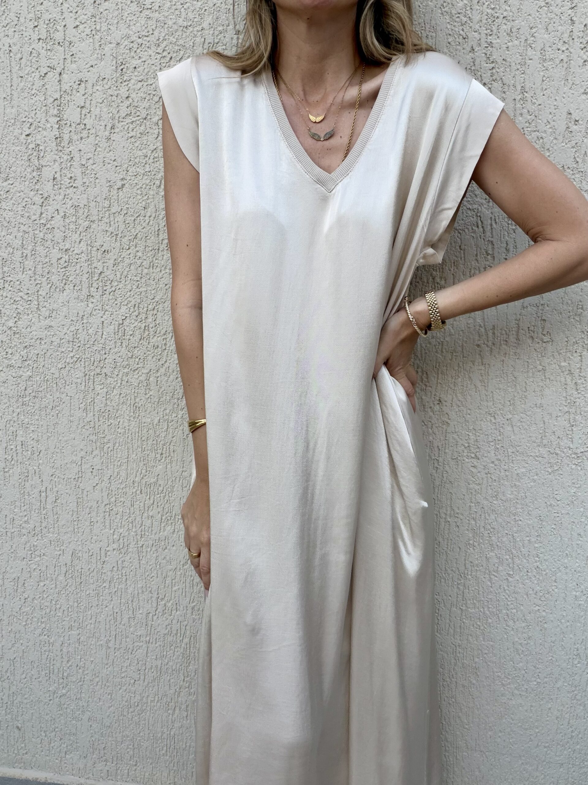 Frankie Dress Ecru