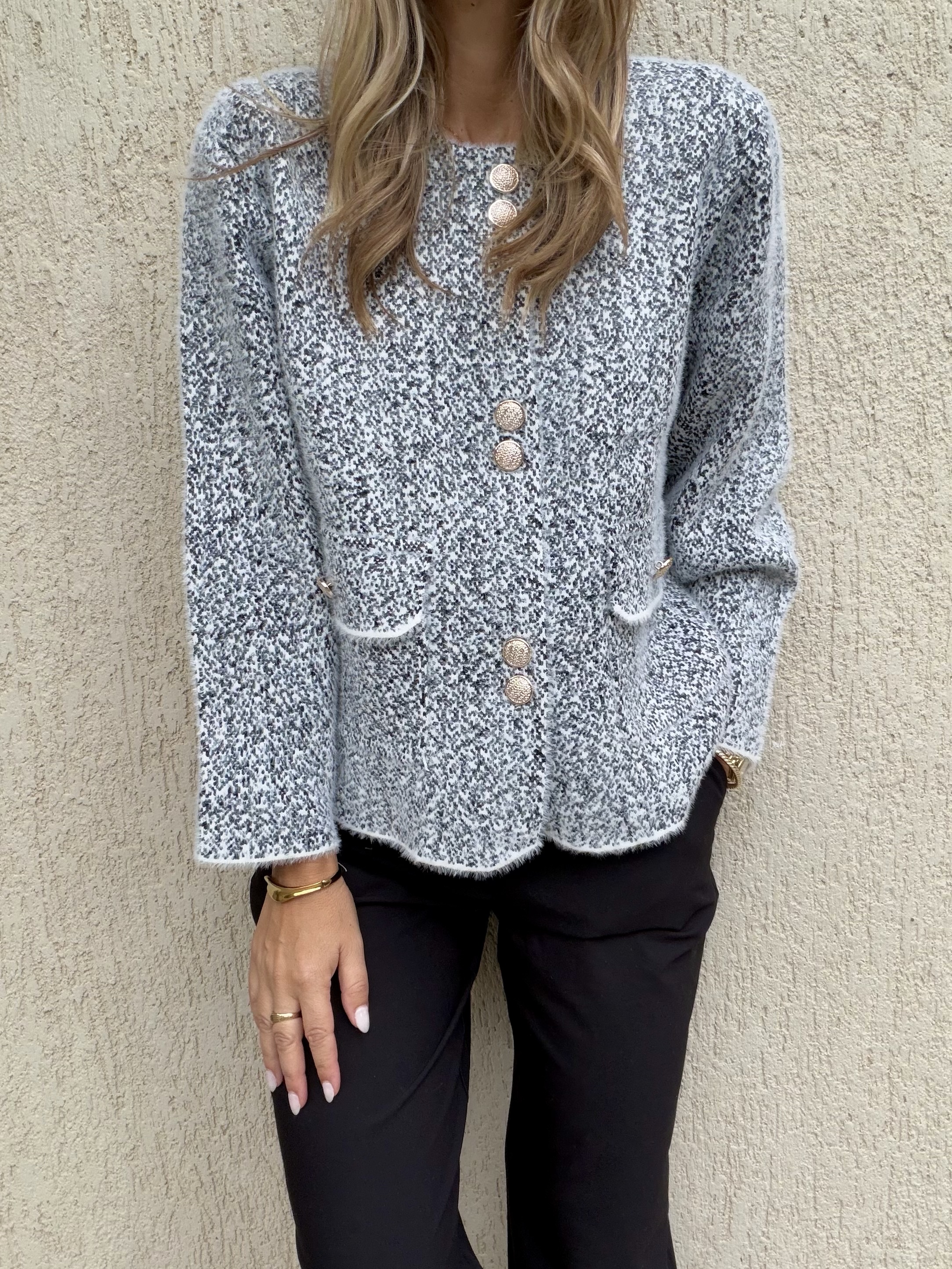 Sofia Cardigan – Grey - Image 3