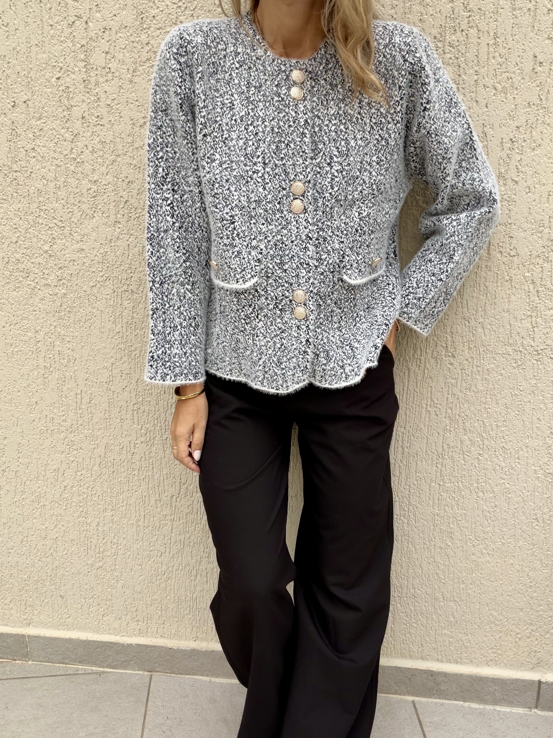Sofia Cardigan – Grey - Image 2