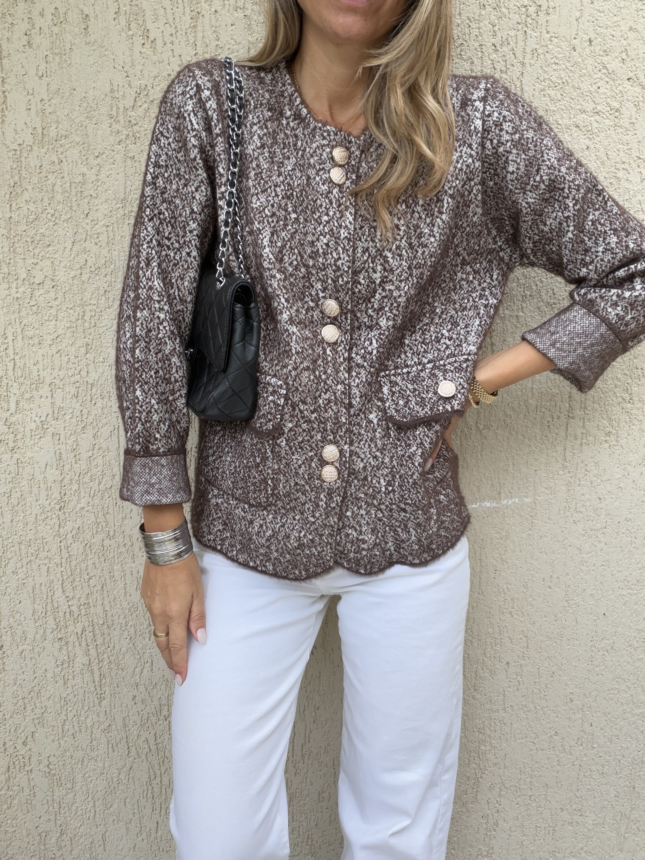 Sofia Cardigan Brown - Image 3
