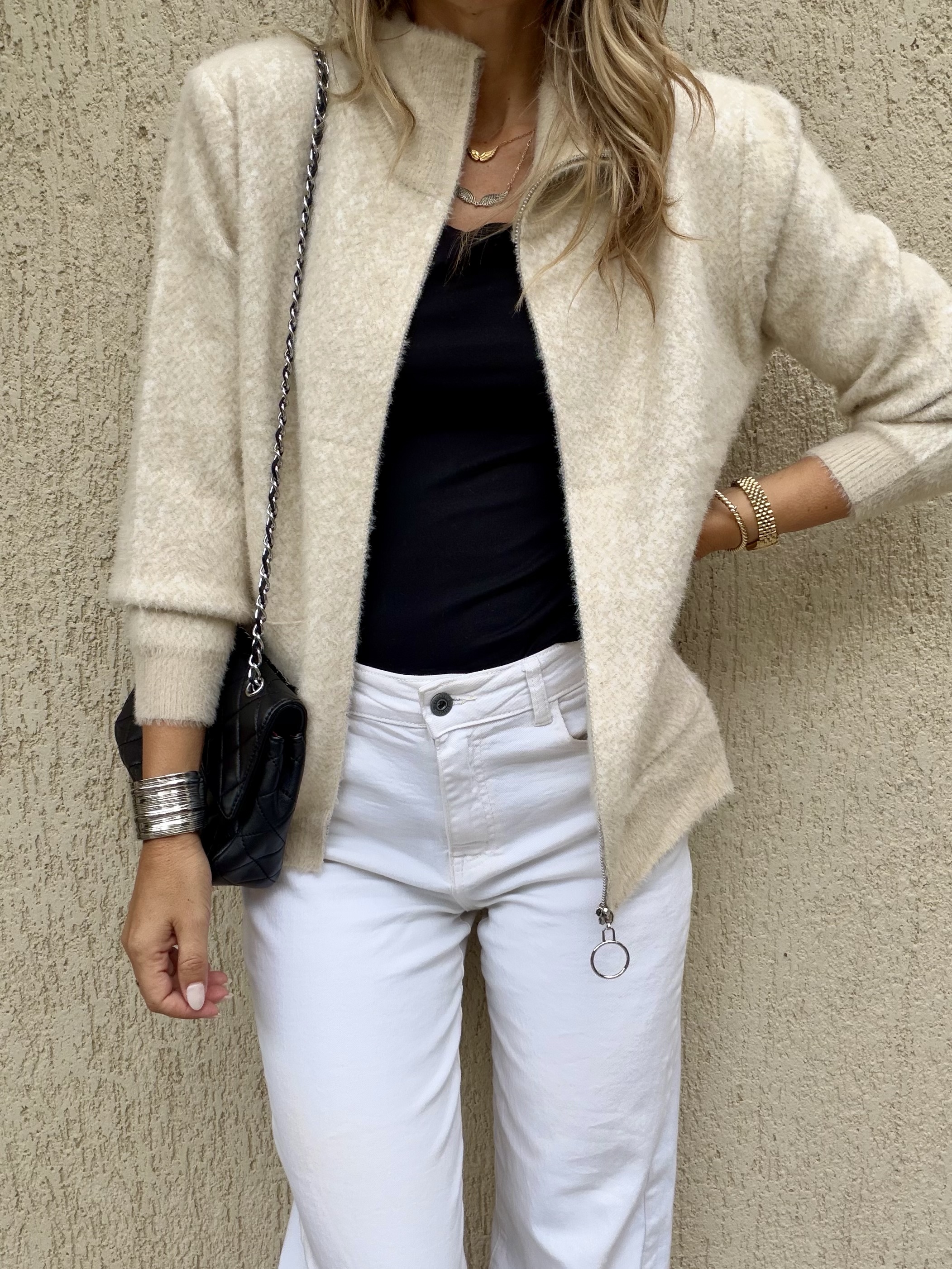 Elena Cardigan Beige - Image 2
