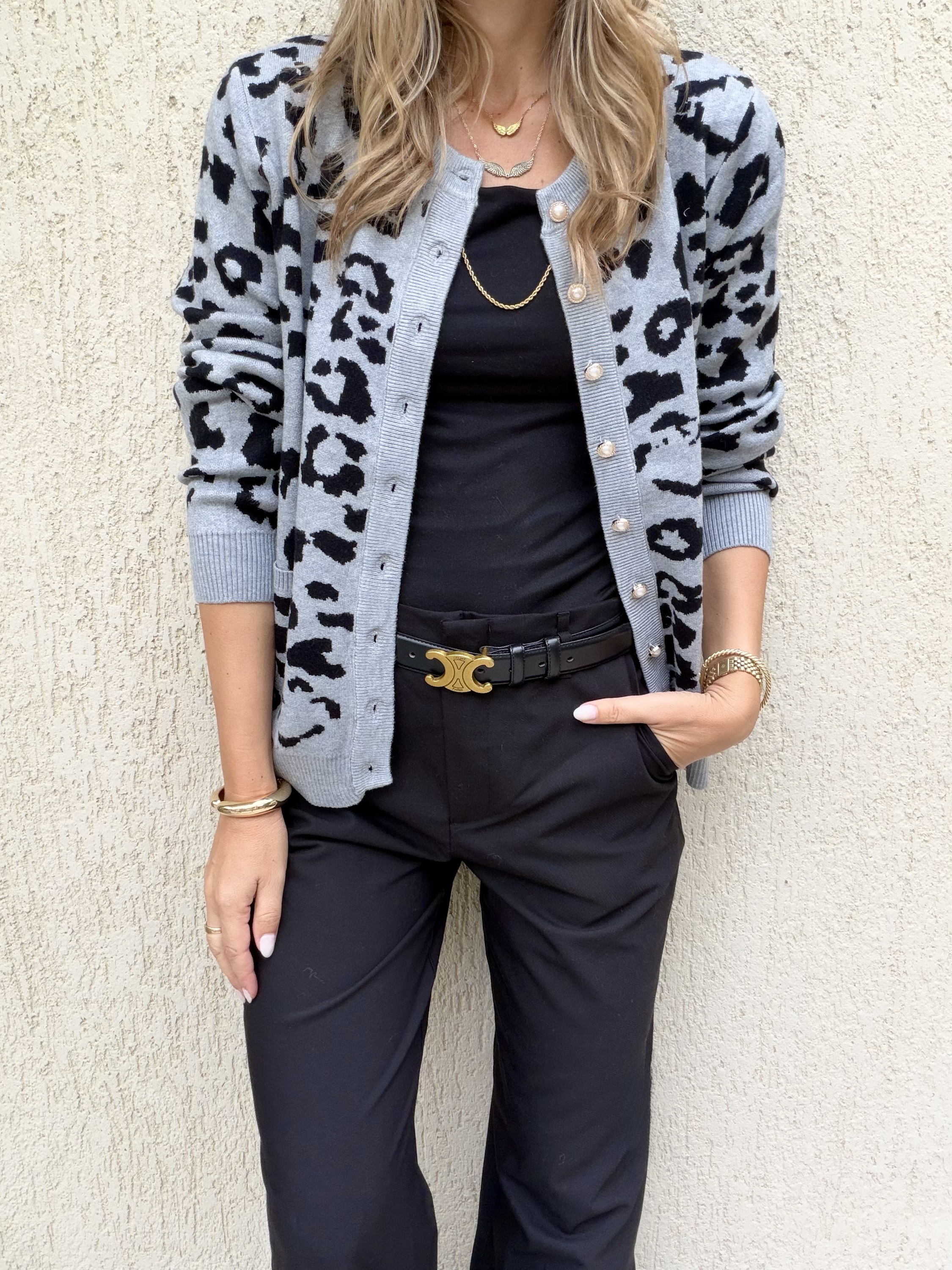 Bella Cardigan Grey - Image 2
