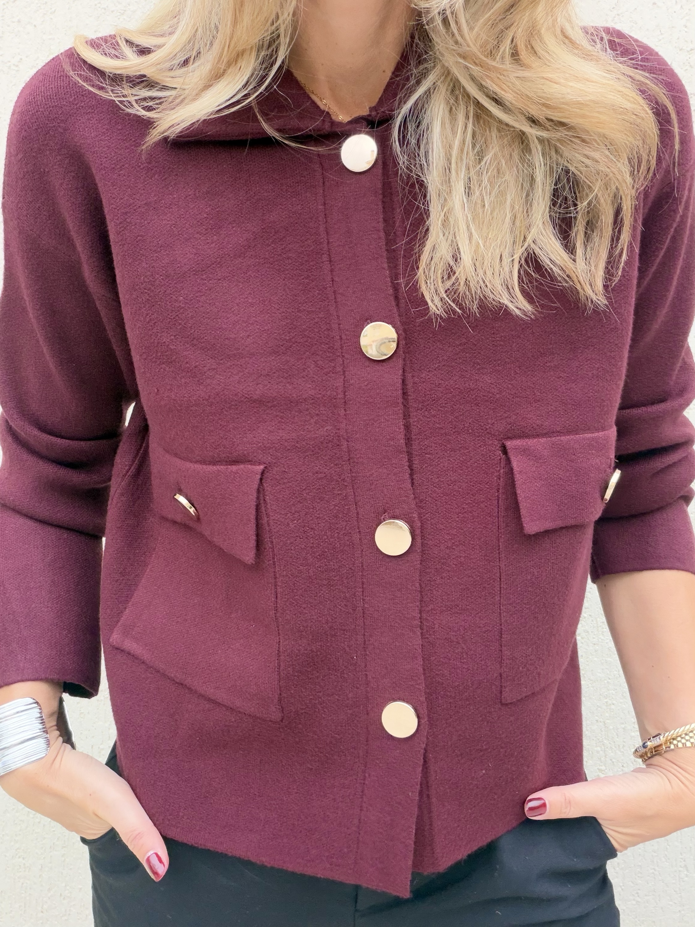 Bianca Cardigan Bordeaux